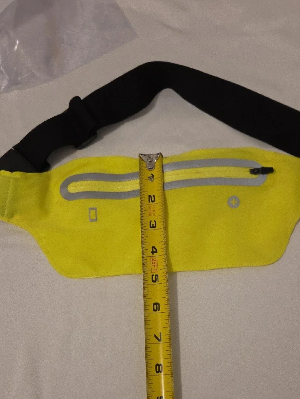 Neon Yellow Reflective Running Belt Waist Pack With Workout CD's